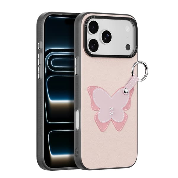 DUX DUCIS Mobilskal till iPhone 17 Pro med Fingerring/Rem Luvy Series Rosa