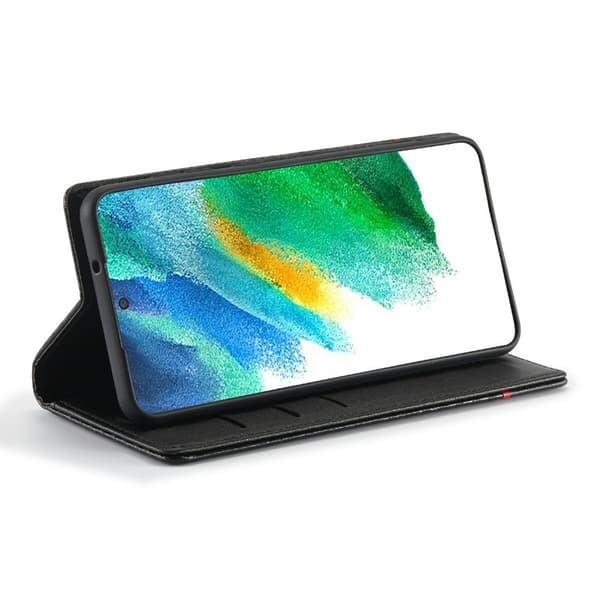 LC.IMEEKE Plånboksfodral Samsung Galaxy S21+ 5G - Konstläder - Svart