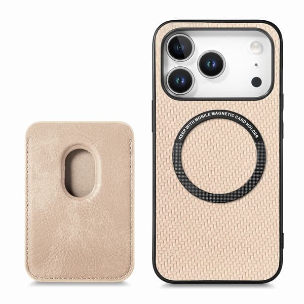 Mobilskal till iPhone 17 Pro Detachable Korthållare - Khaki Beige