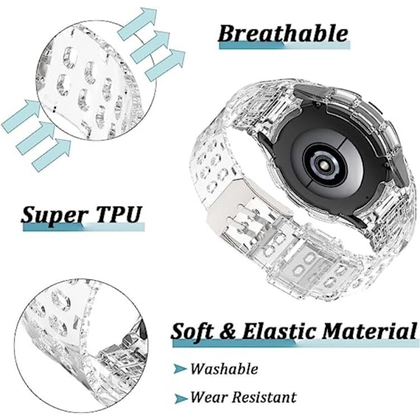 Galaxy Watch 4/5 (44mm) Replacement Case Band - Clear