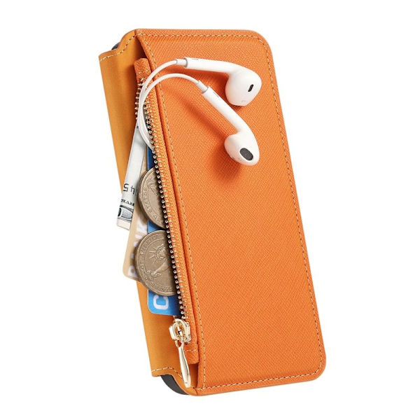 CASENEO iPhone 16e Plånboksfodral Konstläder - Gult