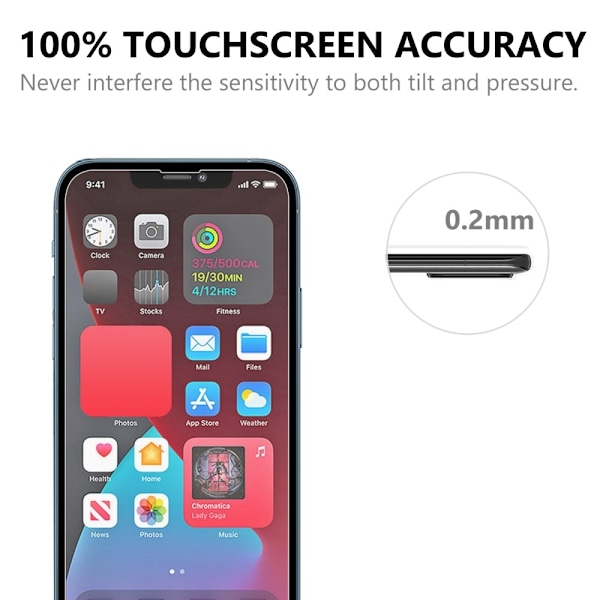 [2-PACK] iPhone 14 Härdat Glas Skärmskydd - Clear Transparent