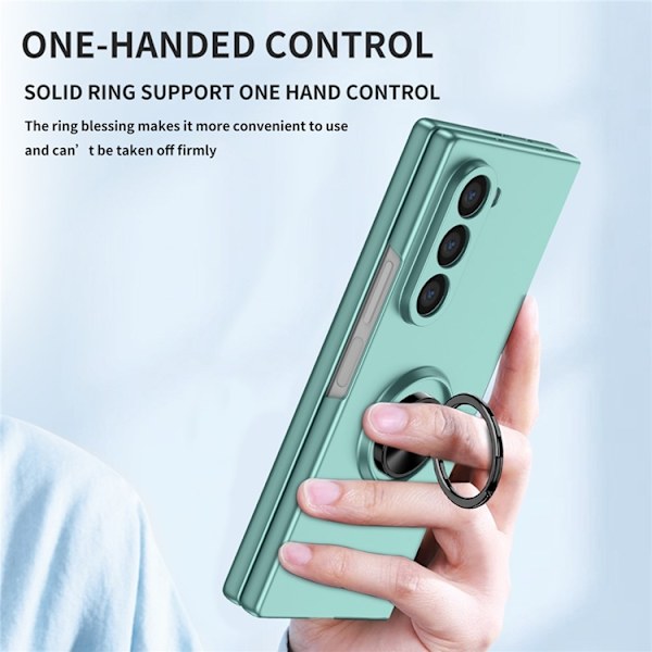 Mobilskal till Galaxy Z Fold7 Rotatable Ring Kickstand Blå