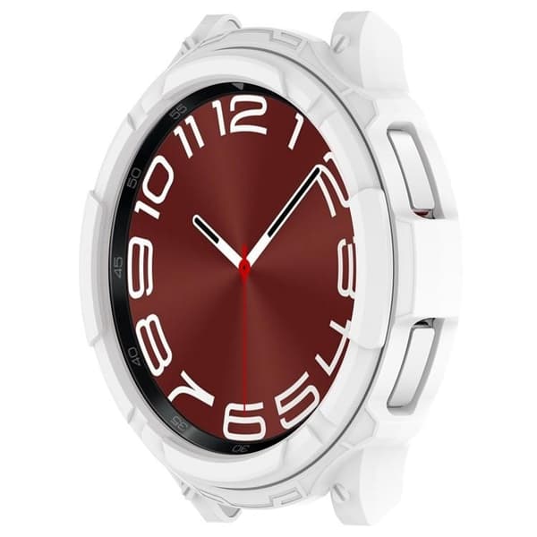 Galaxy Watch 6 Classic (47mm) Skal TPU med Bezel Ring - Vit Vit