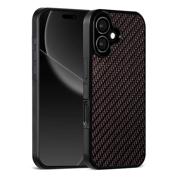 Mobilskal till iPhone 17 Aramid Fiber Shockproof - Röd Röd