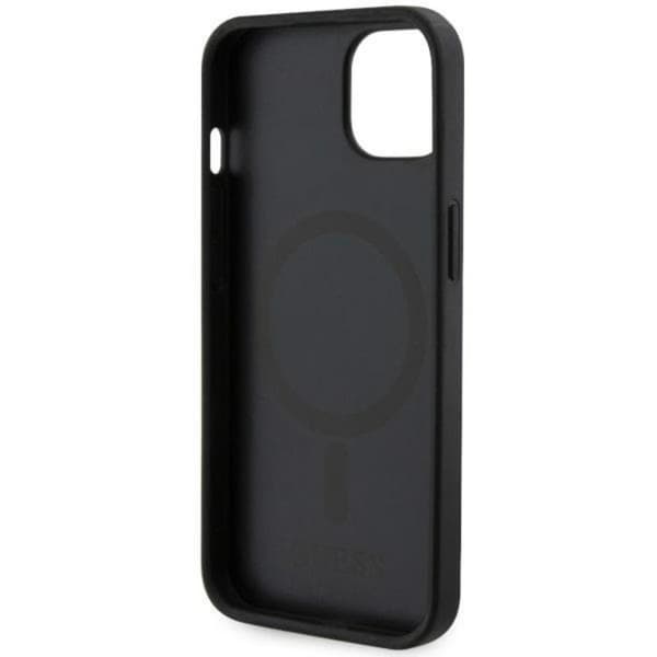Guess iPhone 14 Plus Mobilskal MagSafe GCube Stripes - Sort Black
