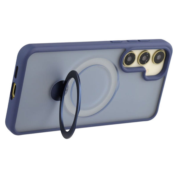 Mobilskal för Samsung Galaxy S26 Plus Magnetiskt Ring Kickstand TPU + PC - Blå