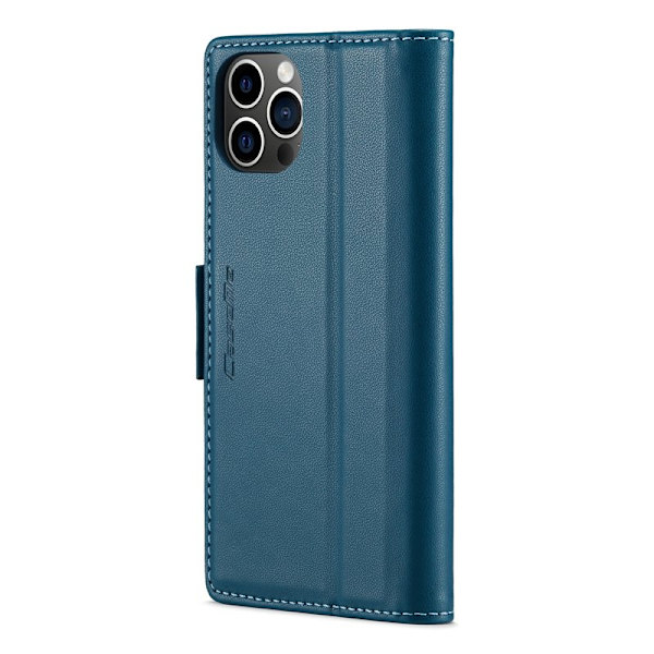CASEME Plånboksfodral Konstläder för iPhone 12 Pro Max - Blå