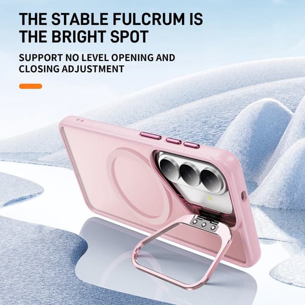 Mobilskal för Samsung Galaxy S26 Plus Magnetiskt Kickstand Plast Rosa