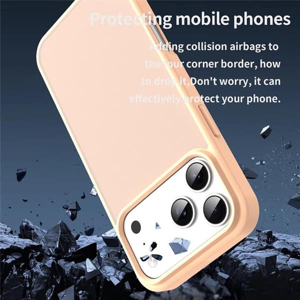 Mobilskal till iPhone 17 Pro Max Skin Touch Matte - Rosa Rosa