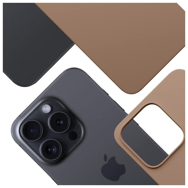 3MK Telefontaske til iPhone 15 Pro Max MagSafe Silicone Hardy - Brun