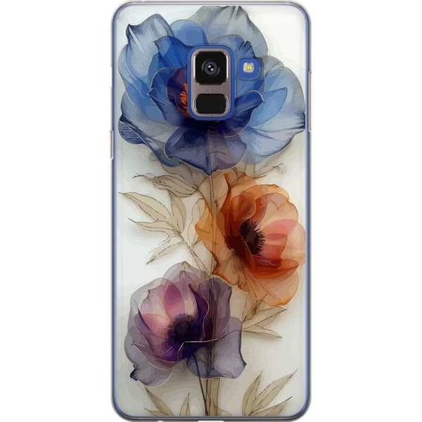 Mobilcover til Samsung Galaxy A8 (2018) med Silke Blomster