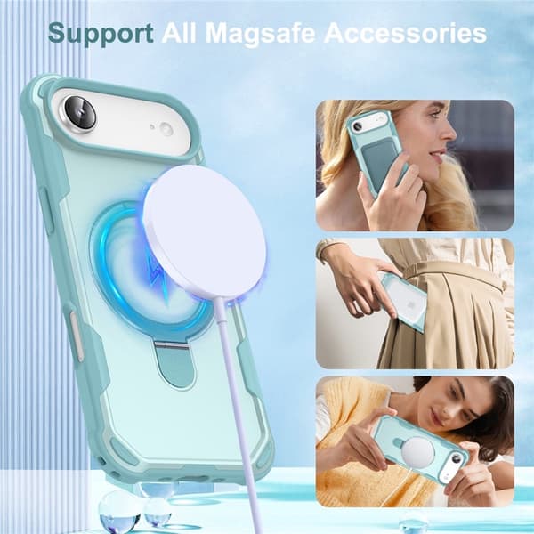 Mobilskal till iPhone Air MagSafe Kickstand Shockproof - Blå Blå