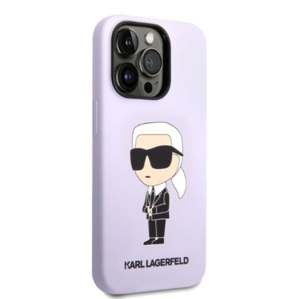 Karl Lagerfeld iPhone 14 Pro Skal Silicone Ikonik - Lila