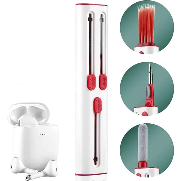 Multifunction Airpods 1/2/3/Pro Cleaner Kit med Soft Brush - Röd Röd
