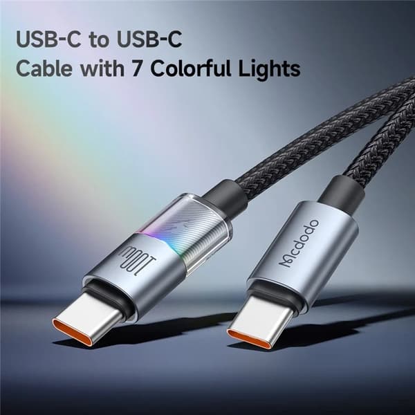 MCDODO USB-C - USB-C 100W Kabel 1.2m PD CA-8200 - Svart Svart