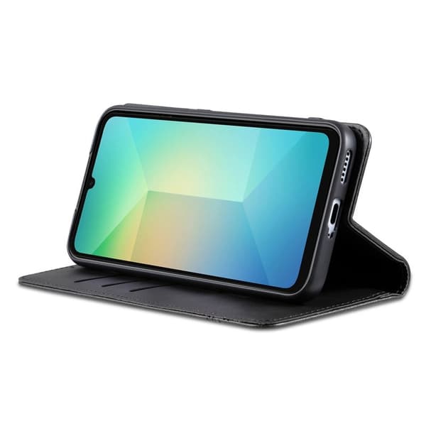 AZNS Samsung Galaxy S25 FE Plånboksfodral Konstläder - Svart