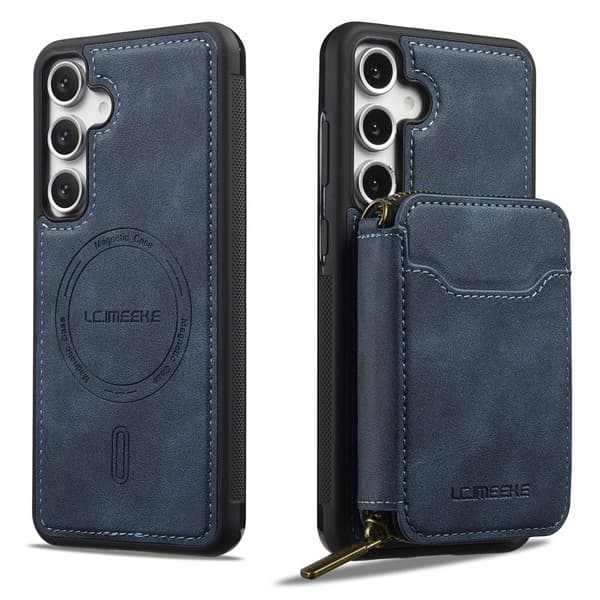 LC.IMEEKE L6 för Samsung Galaxy S25 FE Plånboksfodral Konstläder - Blå