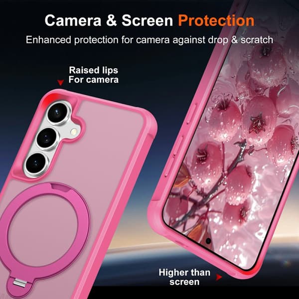 Mobilskal för Samsung Galaxy S26 Magnetiskt Kickstand TPU - Rosa
