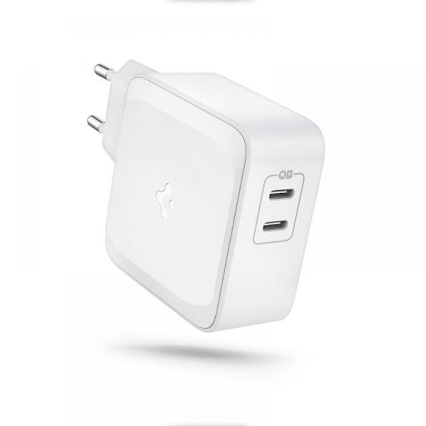 SPIGEN PE2007EU Powerarc 2-Port netværksoplader 60W - Hvid
