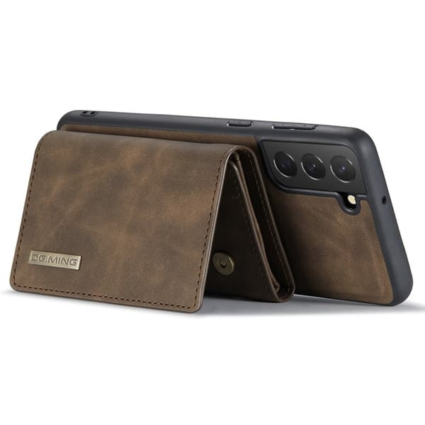DG.MING M1 Series Mobilskal till Samsung Galaxy S24+ Magnetiskt Konstläder Brun