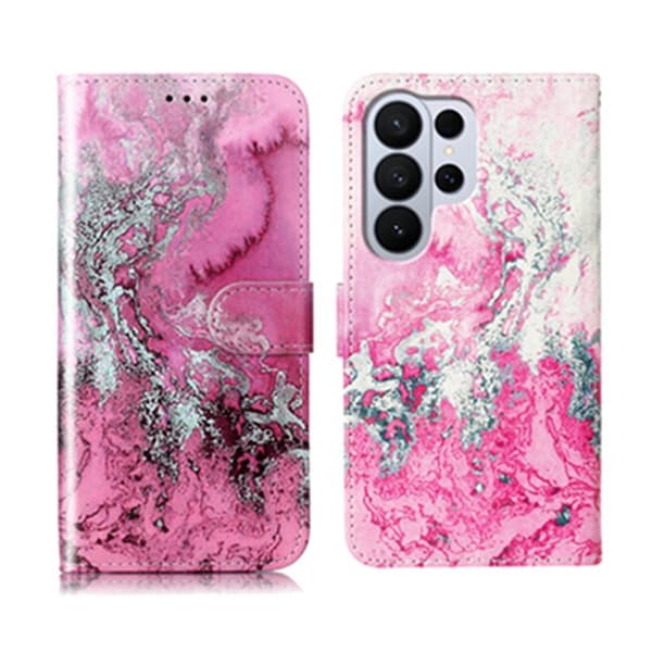 Plånboksfodral för Samsung Galaxy S26 Ultra Ställfunktion Konstläder - Marmor