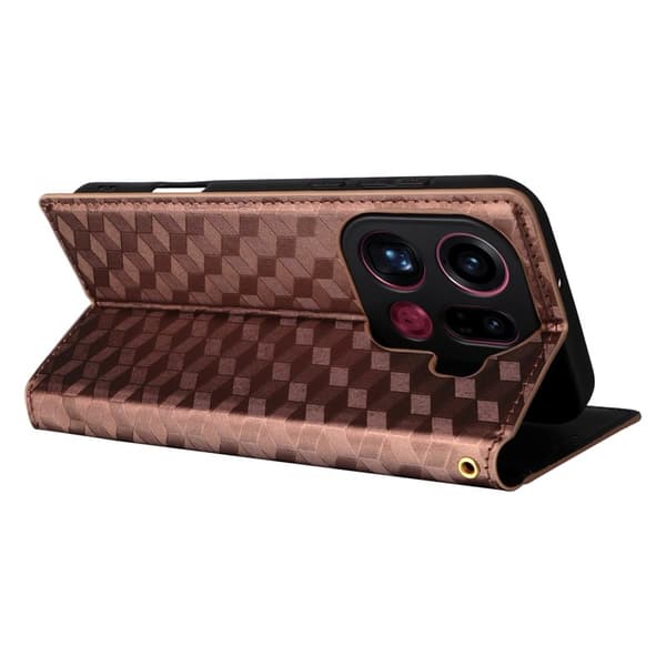 Oppo Find X9 Pro 5G Kortfack Plånboksfodral Konstläder - Brun