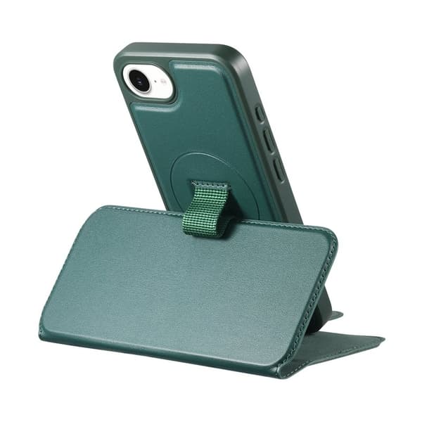 CASENEO iPhone 16e Plånboksfodral Konstläder - Grön