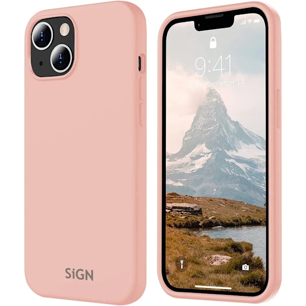 SiGN iPhone 15 Plus Mobilskal Liquid Silikon - Rosa