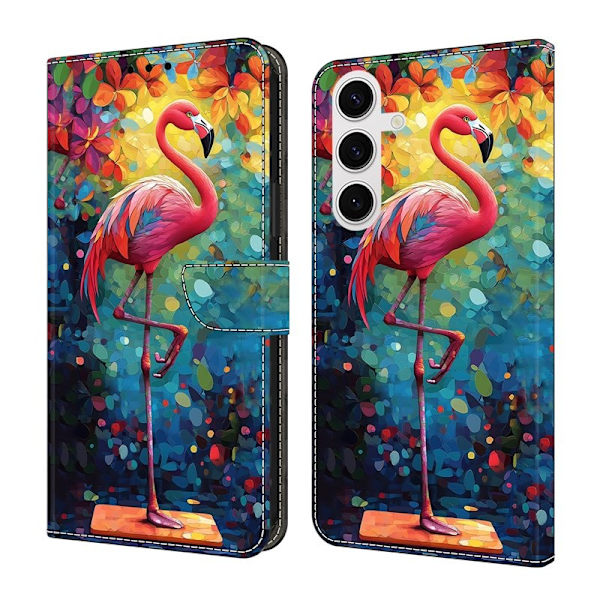 Samsung Galaxy S26 Plånboksfodral Vikbart Ställmönster Konstläder - Bird
