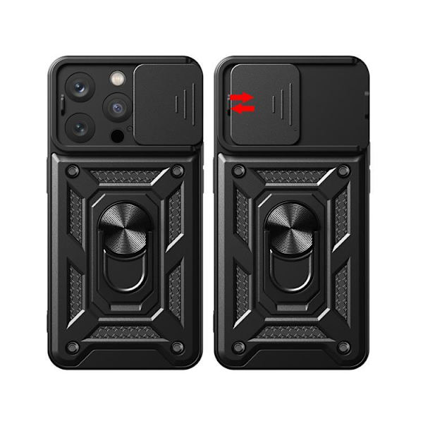 iPhone 15 Pro Max Mobilskal Camshield Hybrid Armor - Rosa