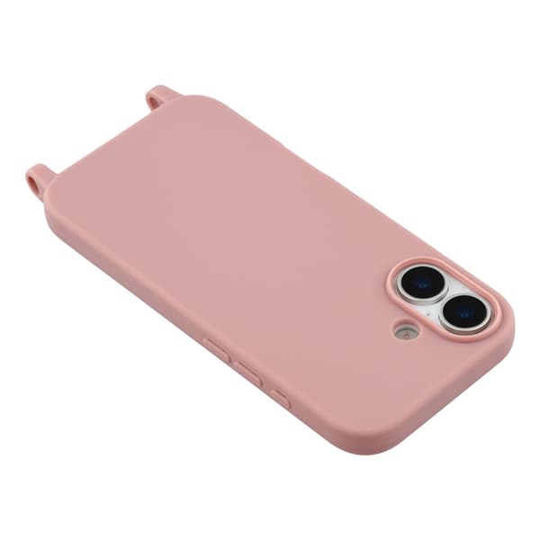 Mobilskal till iPhone 17 TPU med Hål för Rem - Djuprosa Rosa