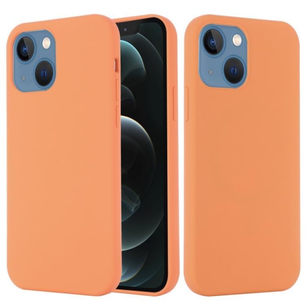 Nestemäinen silikoni MagSafe magneettikotelo iPhone 12 Pro Max - oranssi