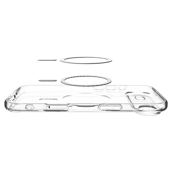 Spigen Mobilskal för Apple iPhone Air MagSafe Ultra Hybrid - Clear Graphite Vit
