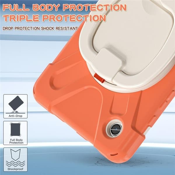 Mobilskal till Galaxy Tab A9 Kickstand Handle Grip - Coral Orange Orange
