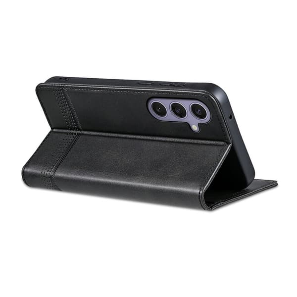 AZNS Samsung Galaxy S25+ Plånboksfodral Konstläder - Svart