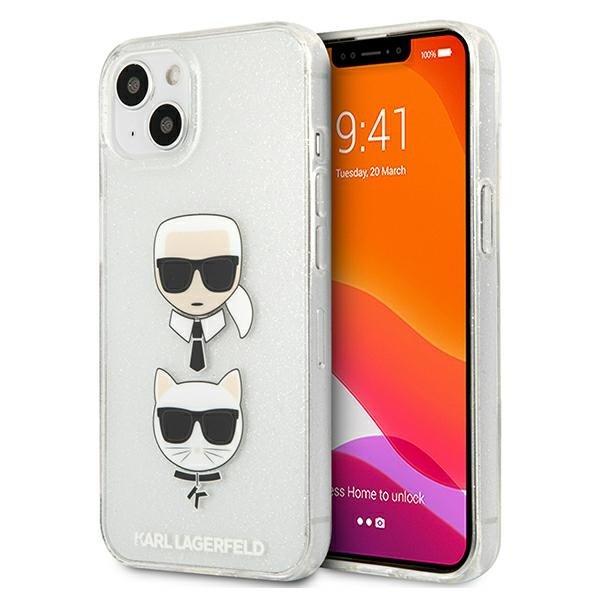 Karl Lagerfeld Glitter Karl`s & Choupette Case iPhone 13 Mini -