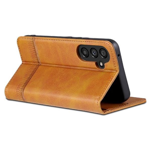 AZNS Samsung Galaxy A35 5G Plånboksfodral Konstläder - Brun