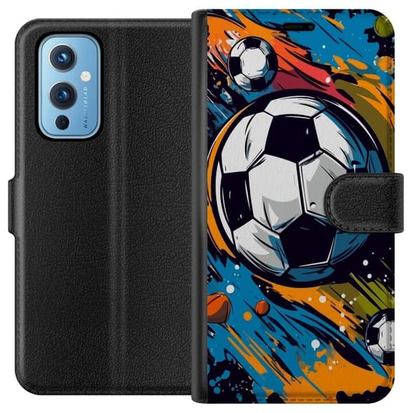 Plånboksfodral till OnePlus 9 med Fotbollar