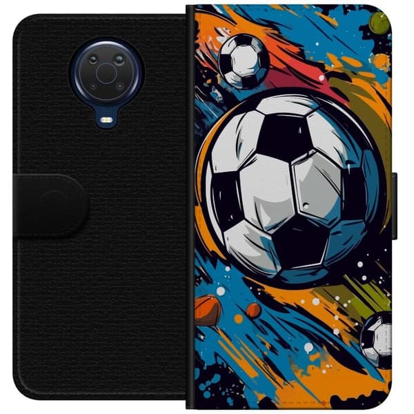 Plånboksfodral till Nokia G20 med Fotbollar