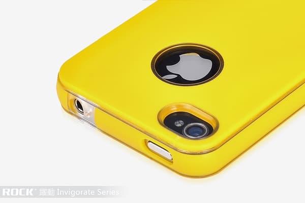 Rock Invigorate skal till Apple iPhone 4/4S (Gul) Gul