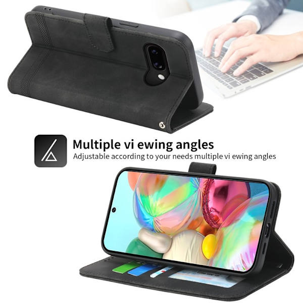 DIERFENG DF-03 Google Pixel 9a Plånboksfodral Konstläder - Svart