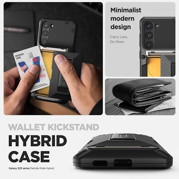 VRS DESIGN Damda Glide Hybrid Skal Galaxy S23 Plus - Svart