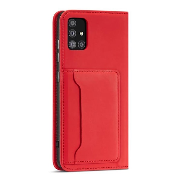 Galaxy A12 5G (2020/2021) Plånboksfodral Magnet Stand - Röd