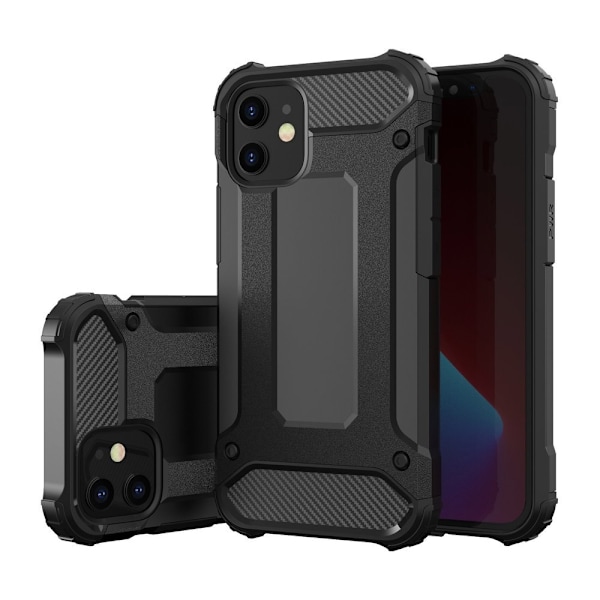 iPhone 12 Pro Max -kuori Hybrid Armor - Musta Black