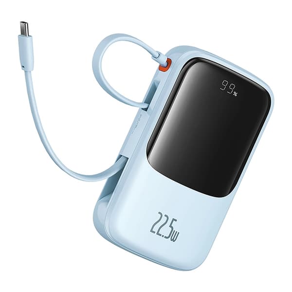 Baseus Powerbank 10000 mAh 22.5W USB-C Qpow Pro Plus - Blå Blå