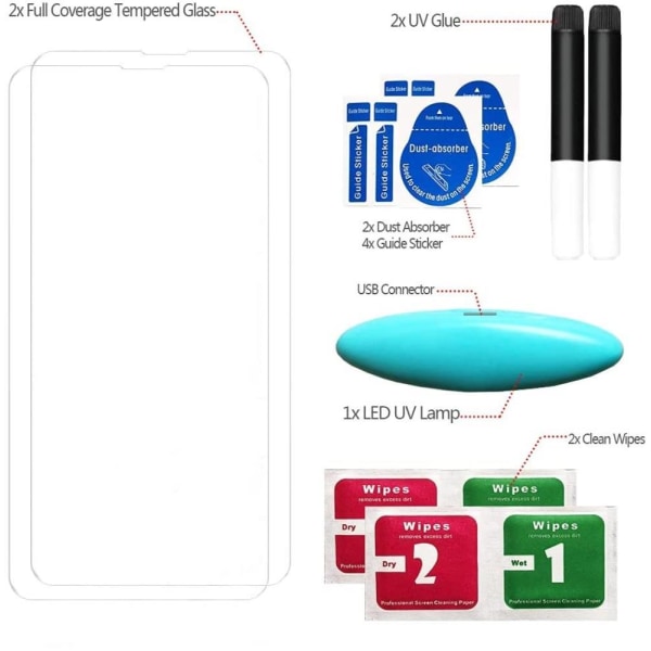 [2-PACK] UV Härdat Glas Skärmskydd Samsung Galaxy S10 Plus - Cle