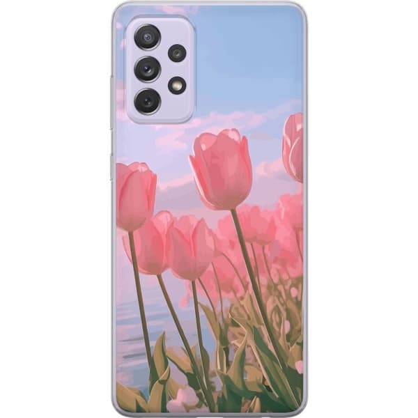 Mobilskal till Samsung Galaxy A52s 5G med Rosa Tulpaner