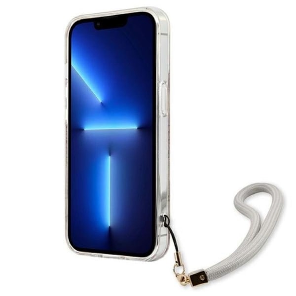 Guess iPhone 13 Mini Skal Flower Strap - Guld Guld