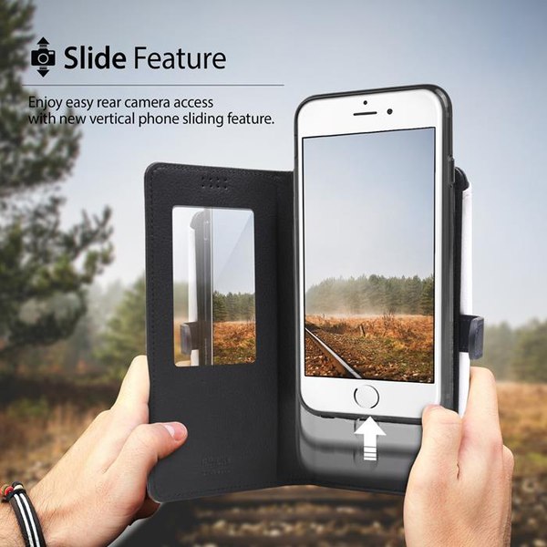 Ringke Wallet till Apple iPhone 6(S) Plus - Svart